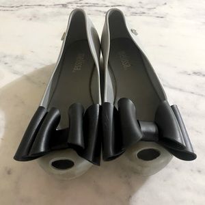 Melissa Girls' Peep-Toe Rubber Flats size 11